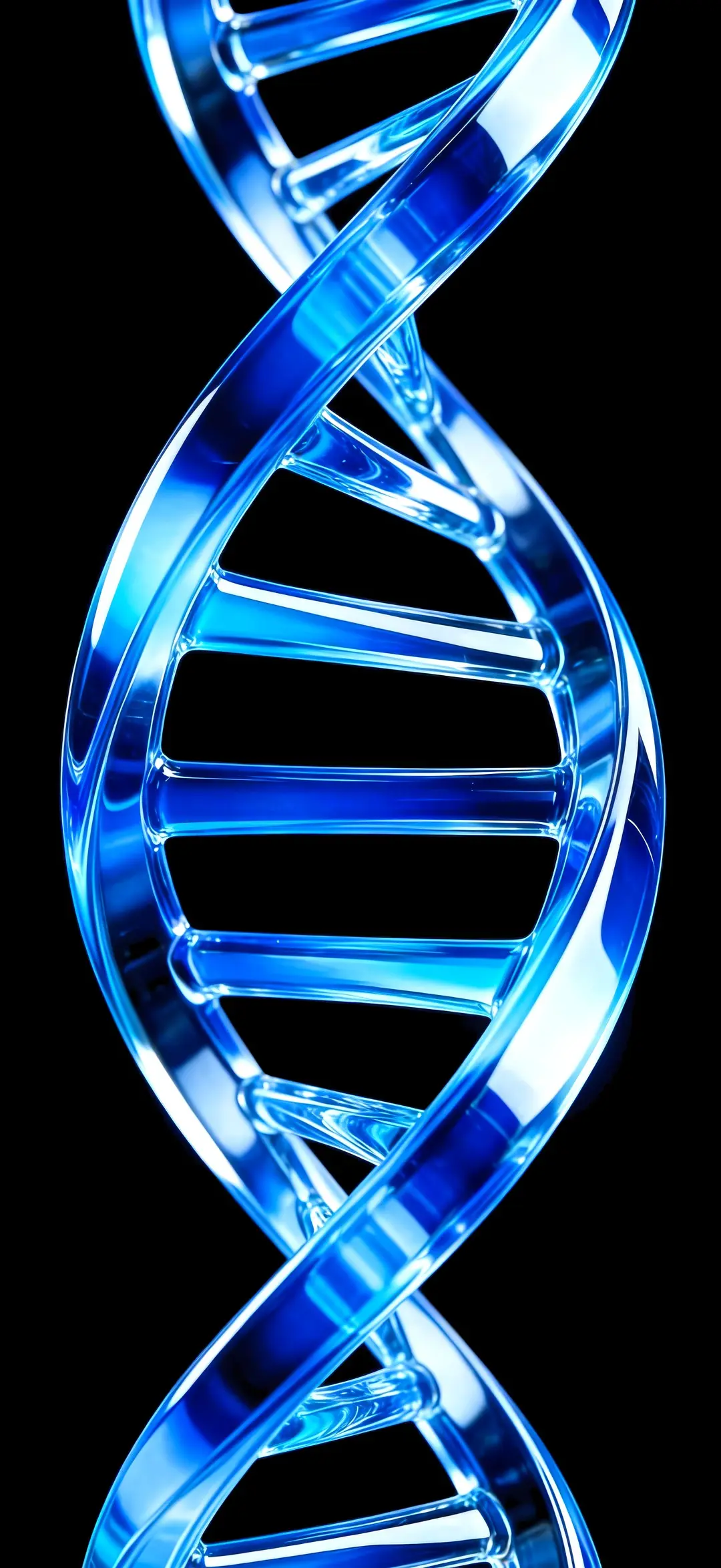 Wallpaper ADN Azul (azul eléctrico) en la pantalla de bloqueo de un móvil