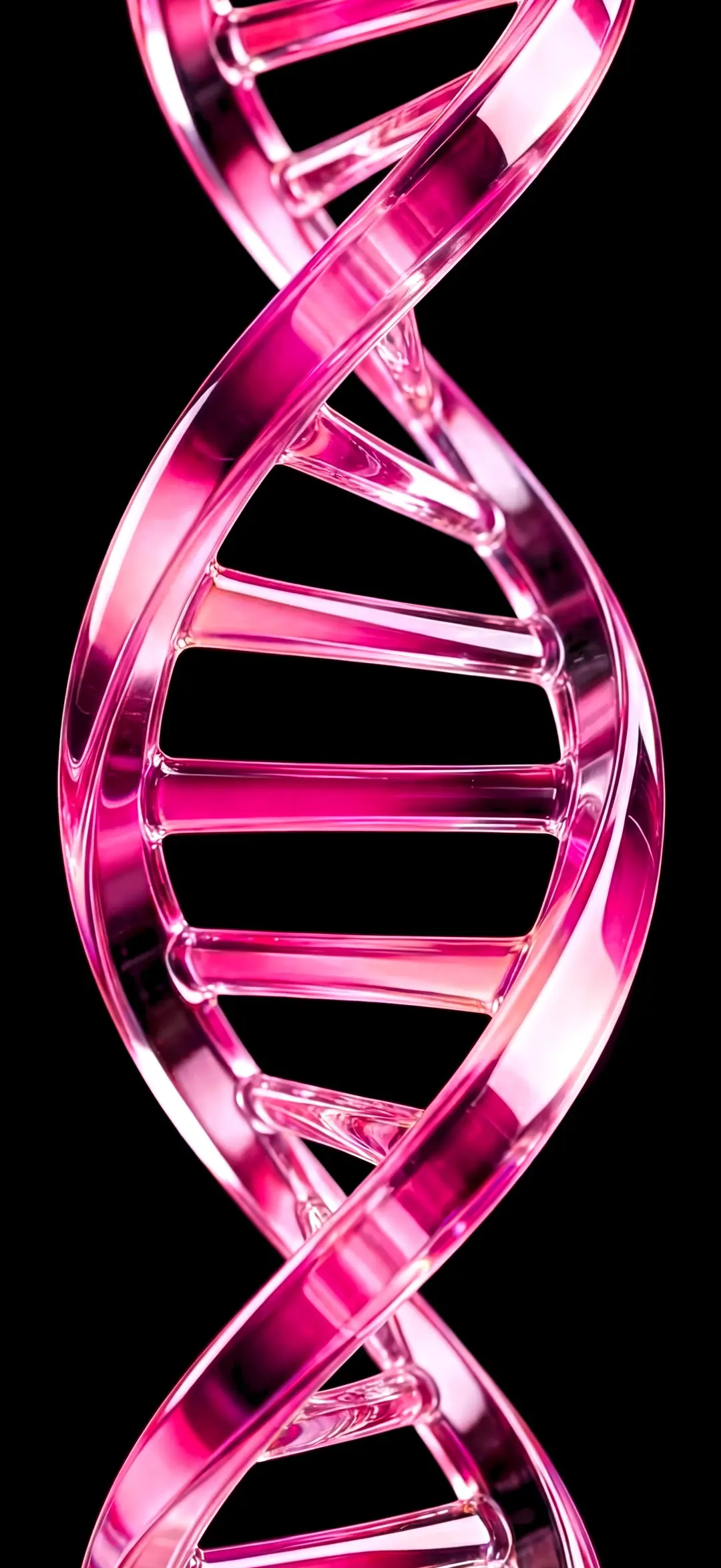 Wallpaper ADN Rosa (fucsia) en la pantalla de bloqueo de un móvil