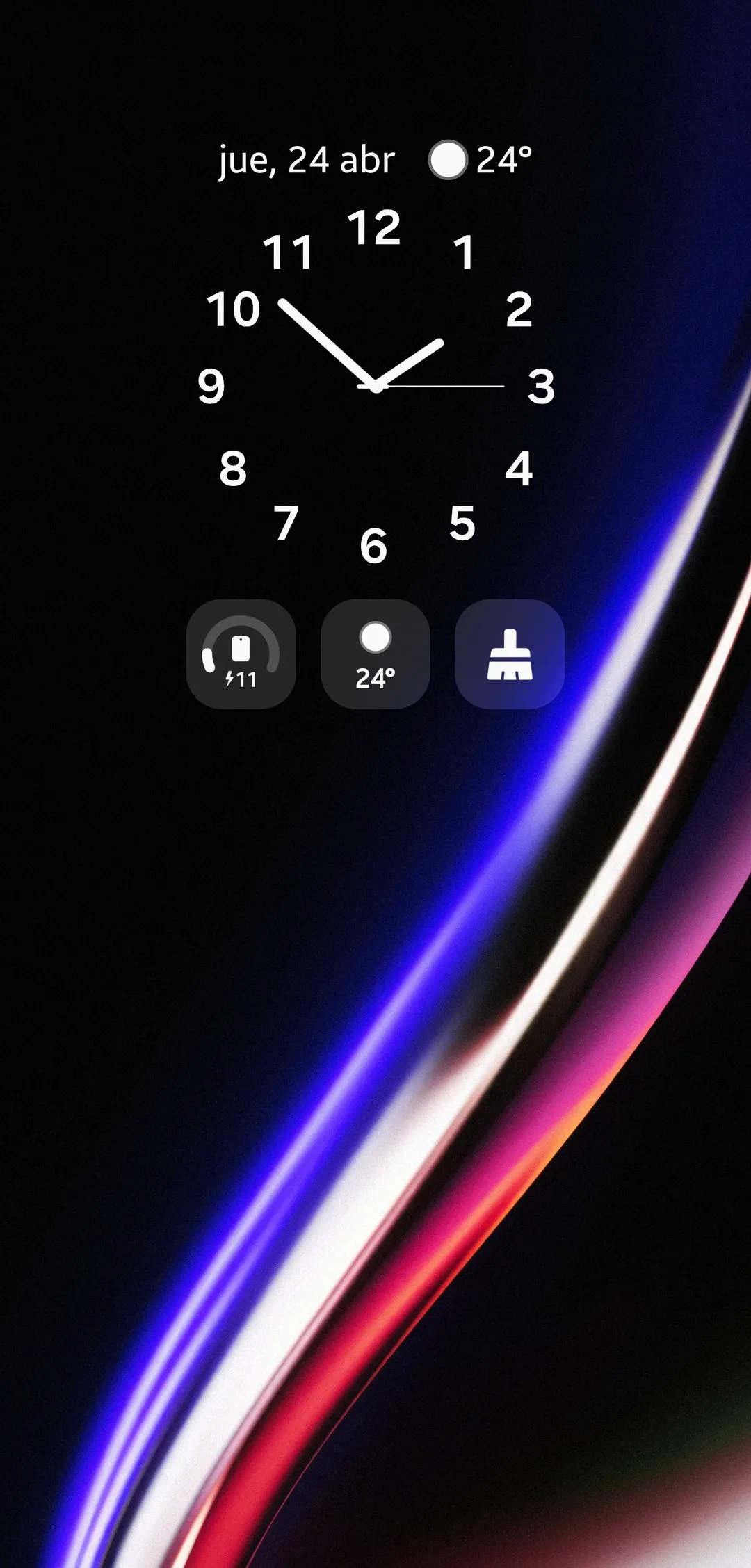 Captura de pantalla de un Galaxy con un wallpaper Chromiris en la pantalla de bloqueo (4 de 5)