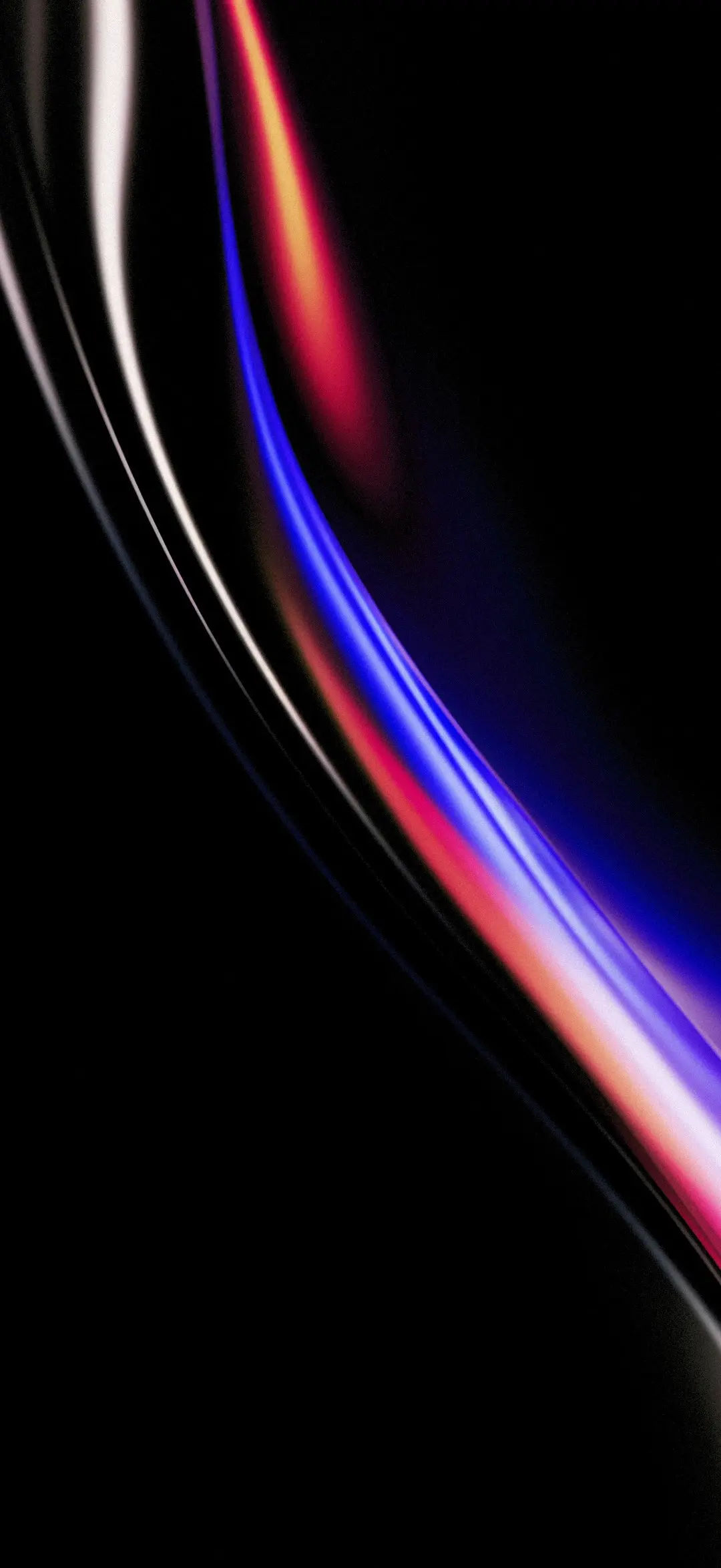 Wallpaper Chromiris Cruce (cintas cruzadas) en la pantalla de bloqueo de un móvil