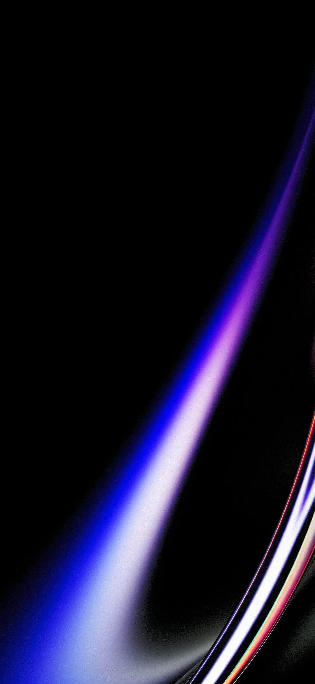 Wallpaper Chromiris Haz (haz violeta) en la pantalla de bloqueo de un móvil