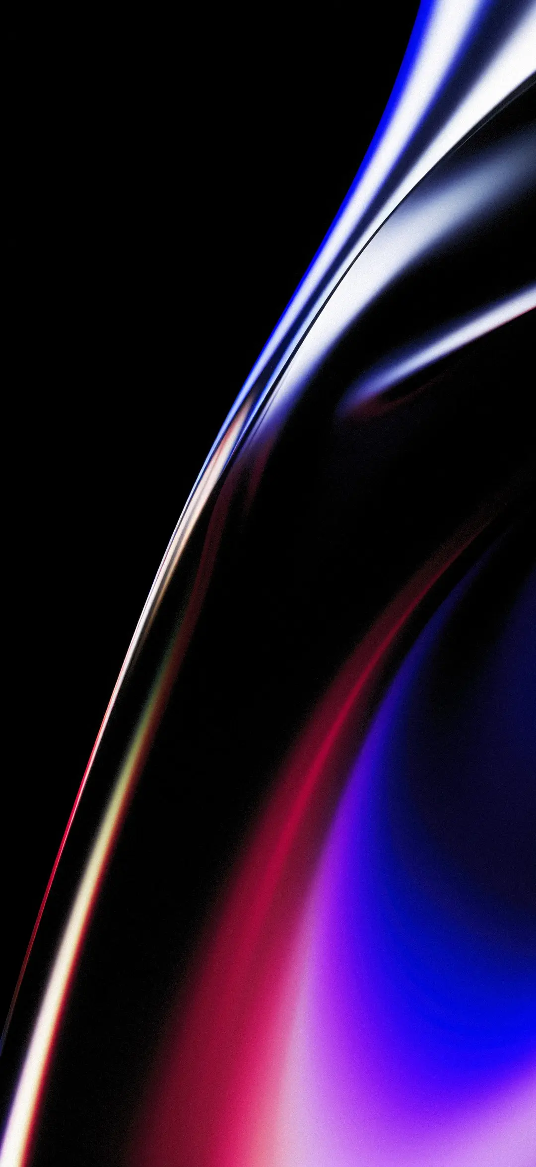 Wallpaper Chromiris Ola (ola de cromo) en la pantalla de bloqueo de un móvil