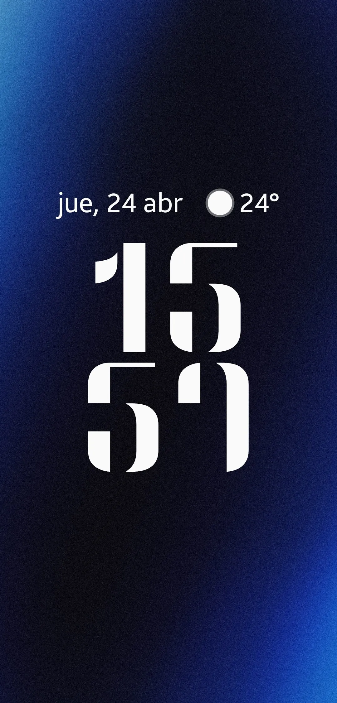Captura de pantalla de un Galaxy con un wallpaper Gradience en la pantalla de bloqueo (2 de 5)