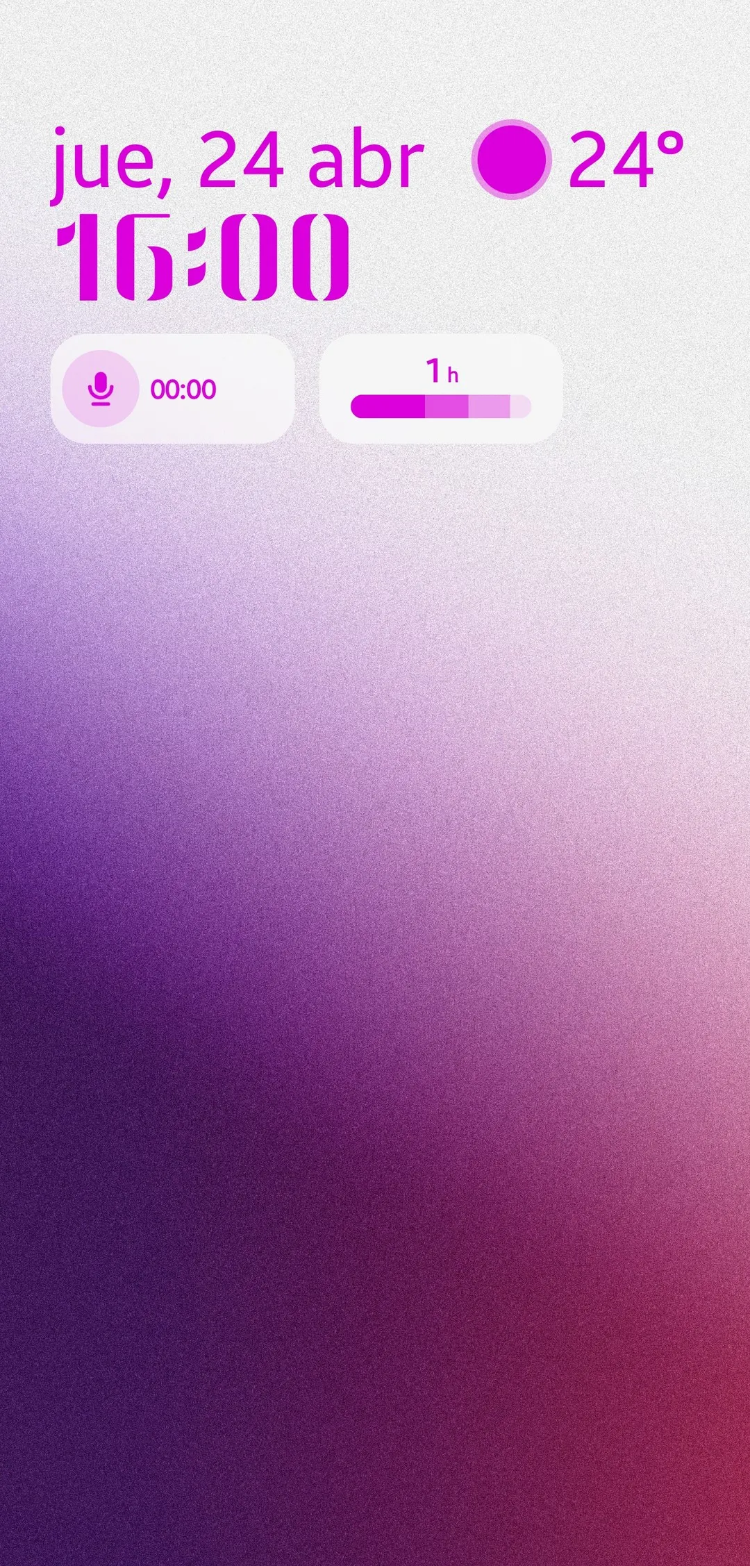 Captura de pantalla de un Galaxy con un wallpaper Gradience en la pantalla de bloqueo (3 de 5)