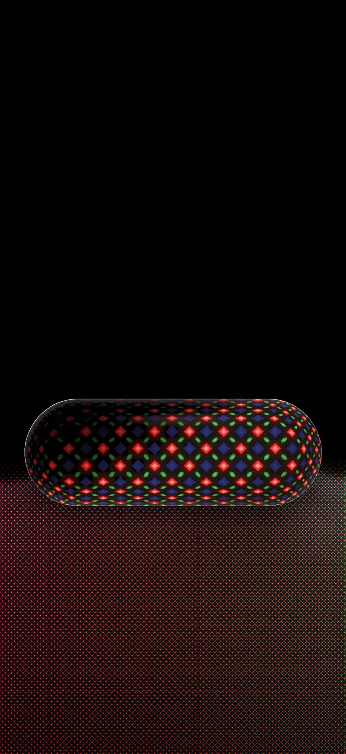 Wallpaper OLED Saca (rojo de la casa sobre negro puro) en la pantalla de bloqueo de un móvil