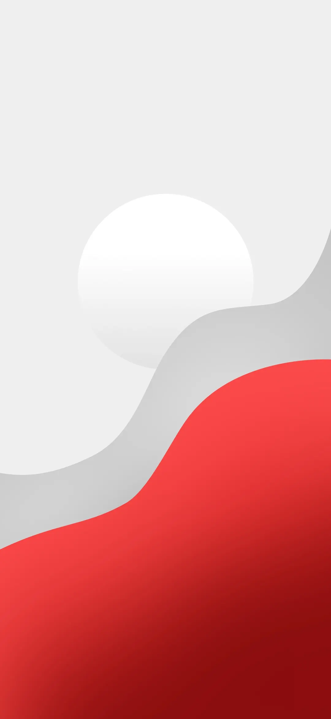 Wallpaper Scapes Redscape (ola roja) en la pantalla de bloqueo de un móvil