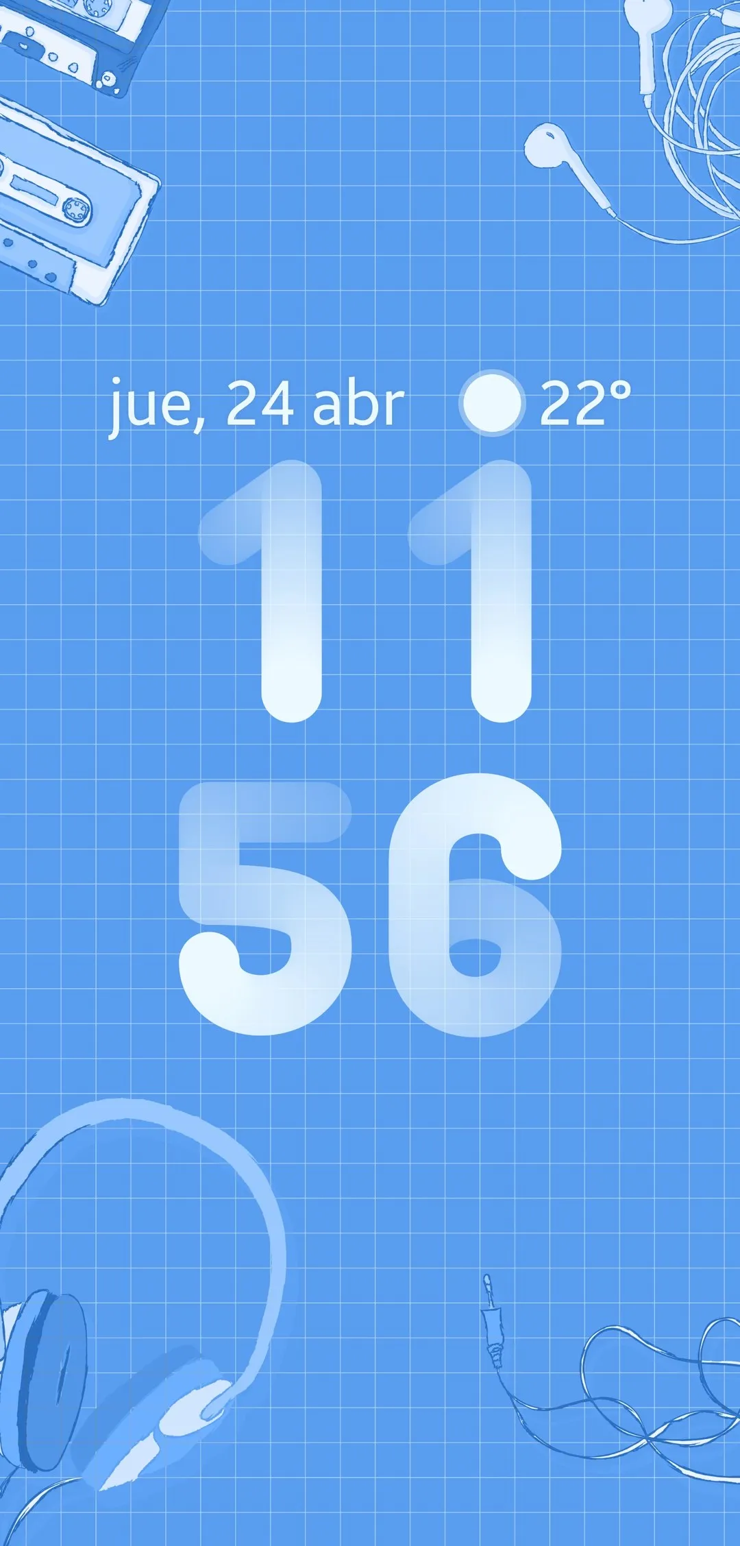 Captura de pantalla de un Galaxy con un wallpaper Symmetria en la pantalla de bloqueo (1 de 4)
