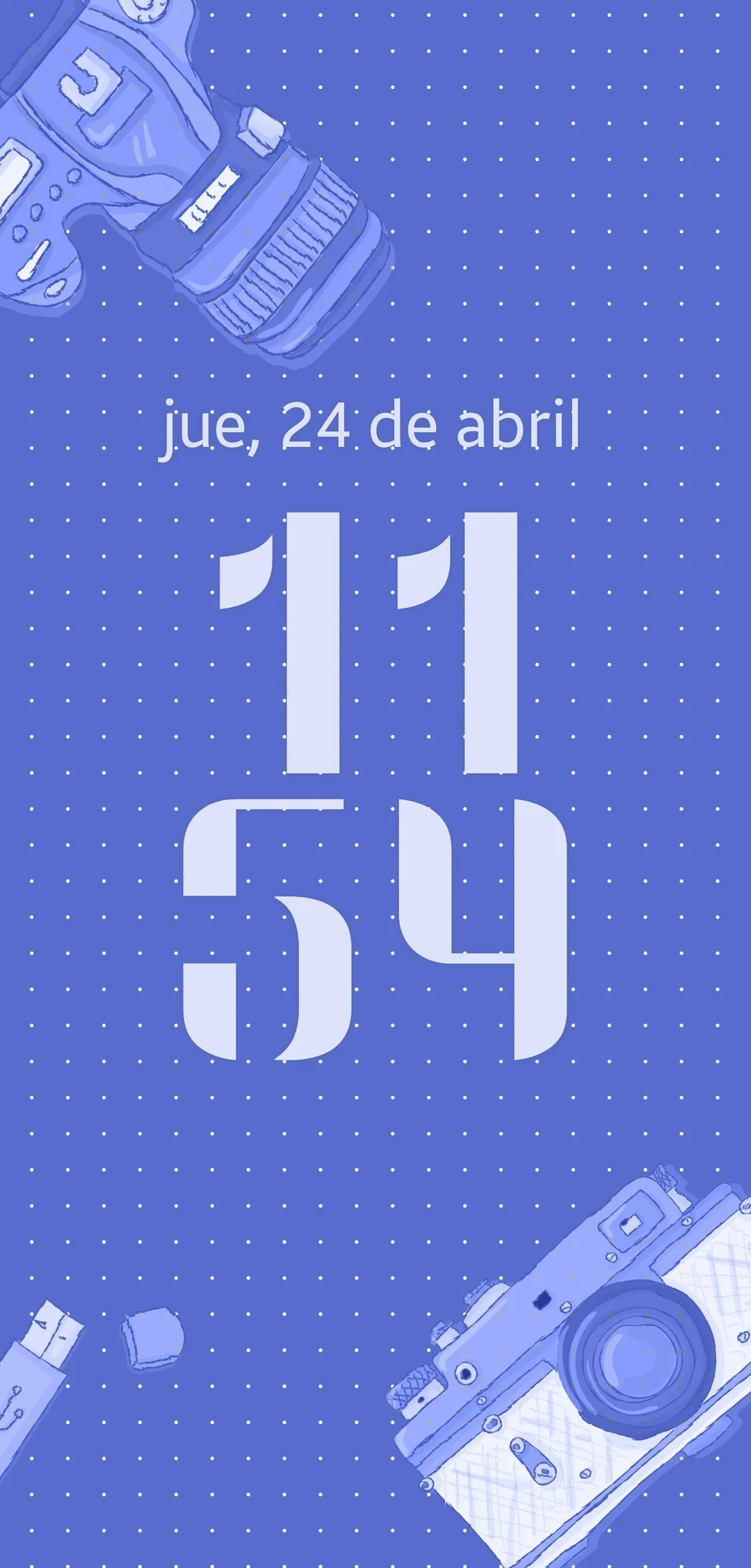 Captura de pantalla de un Galaxy con un wallpaper Symmetria en la pantalla de bloqueo (2 de 4)