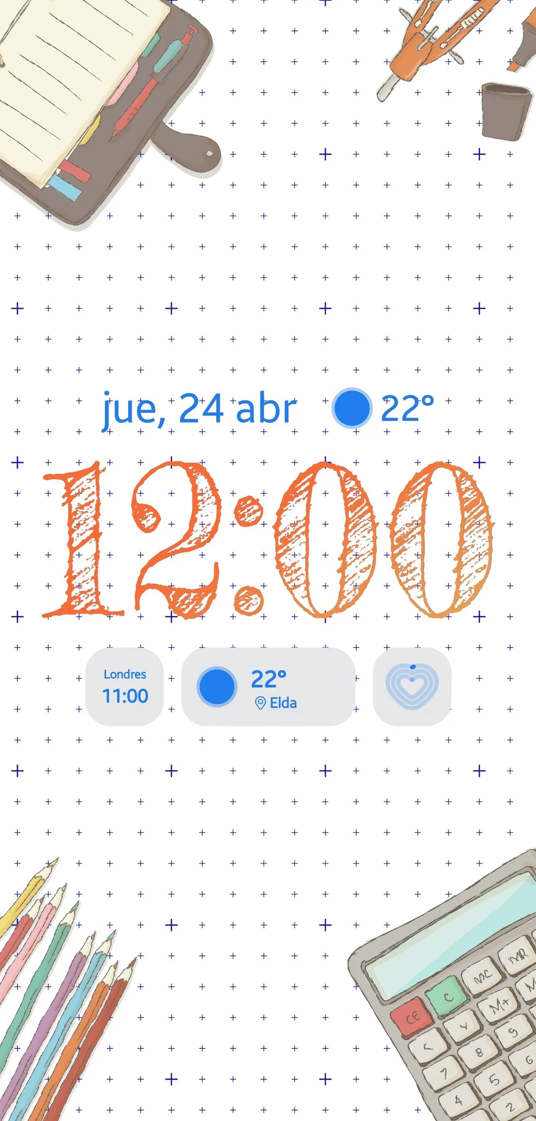 Captura de pantalla de un Galaxy con un wallpaper Symmetria en la pantalla de bloqueo (4 de 4)