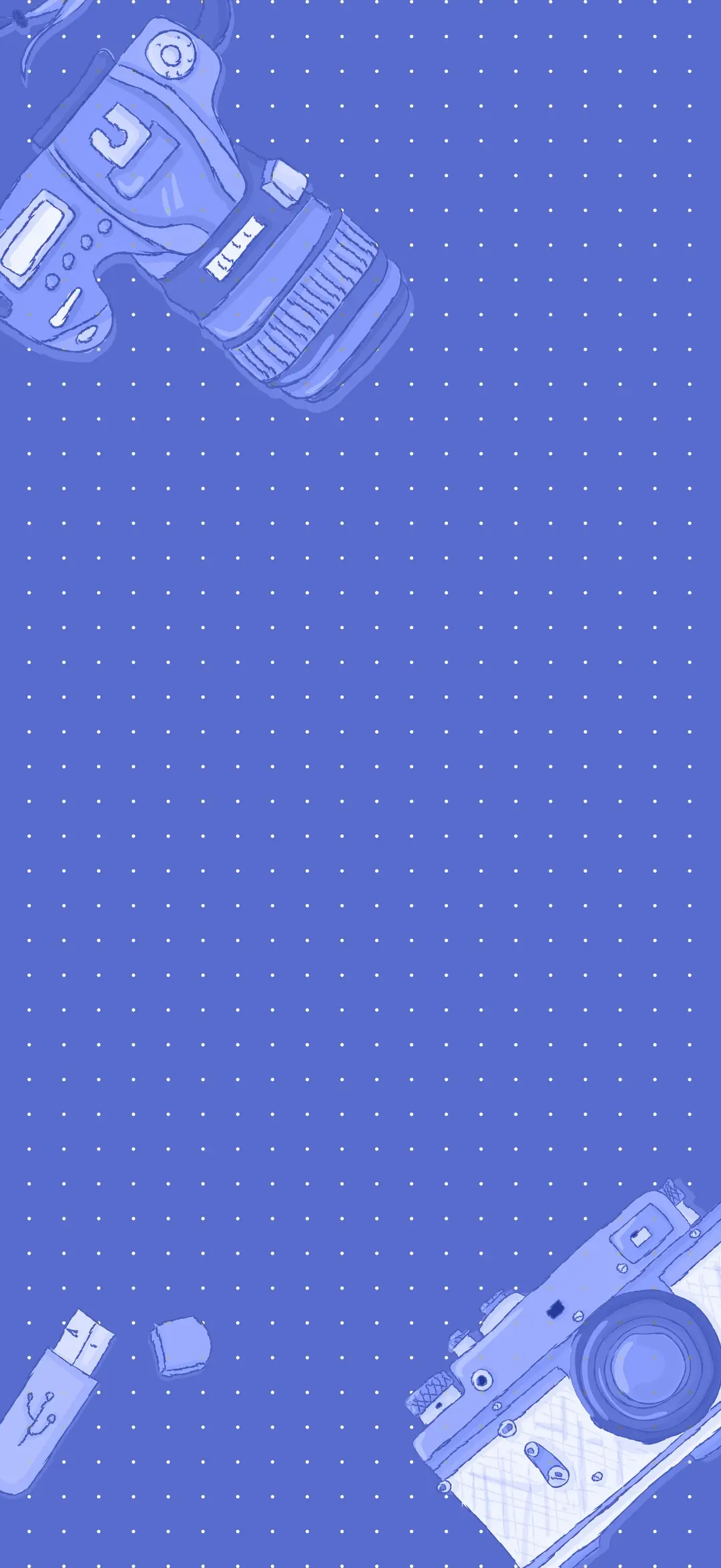 Wallpaper Symmetria Cámara (cámaras) en la pantalla de bloqueo de un móvil