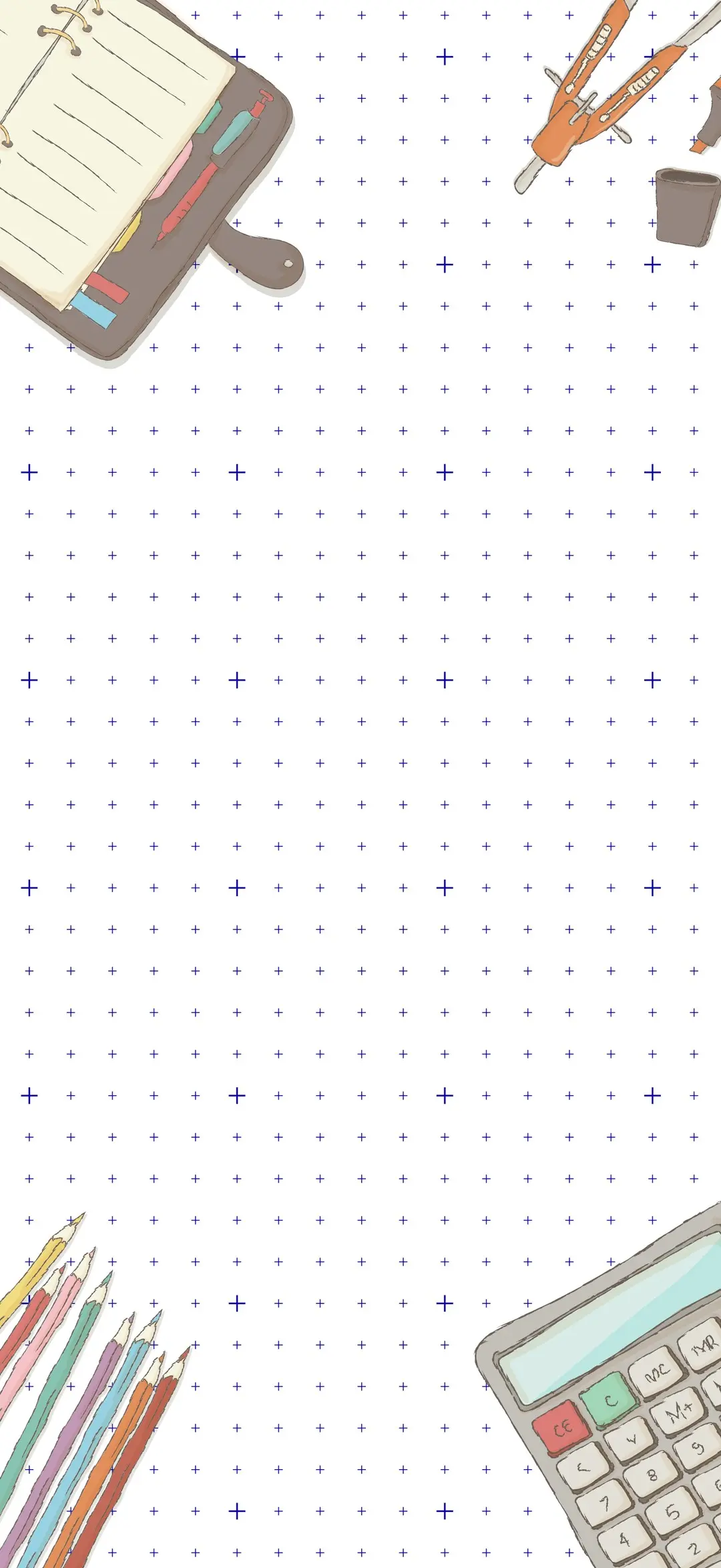 Wallpaper Symmetria Lápices (calculadora) en la pantalla de bloqueo de un móvil